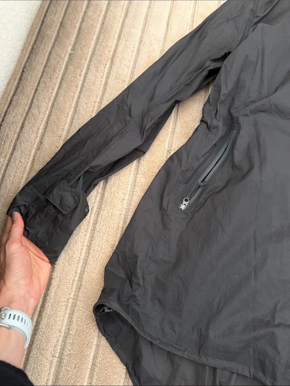 lululemon athletica Black Hooded Trench Coat